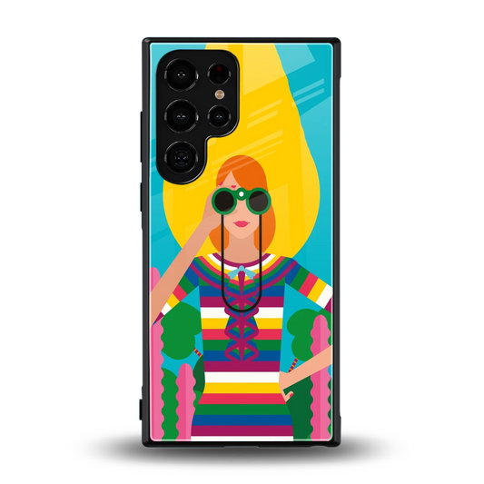 Cosmic Explorer back phone cover | glass case for samsung galaxy s24 ultra