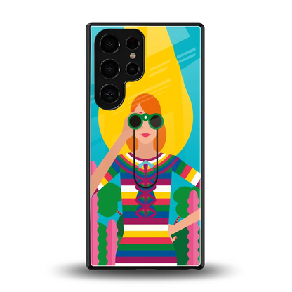 Cosmic Explorer back phone cover | glass case for samsung galaxy s25 ultra