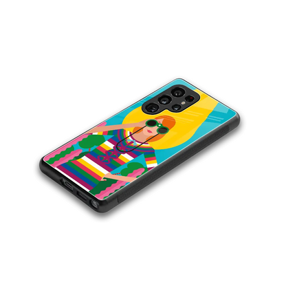 Cosmic Explorer stylish phone case for samsung galaxy s25 ultra | glossy glass and slim fit