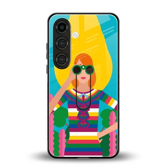 Cosmic Explorer back phone cover | glass case for samsung galaxy s24 plus