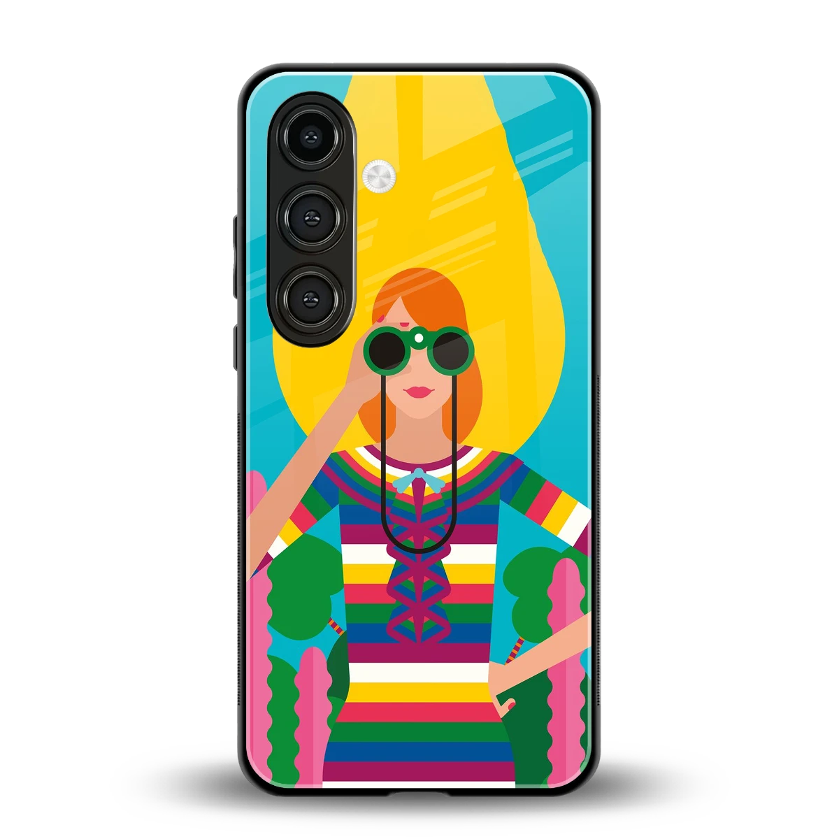 Cosmic Explorer back phone cover | glass case for samsung galaxy s24