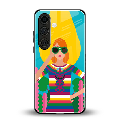 Cosmic Explorer back phone cover | glass case for samsung galaxy s24