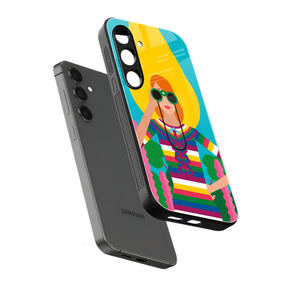 Cosmic Explorer sleek samsung galaxy s25 cover with tempered glass back and TPU edges