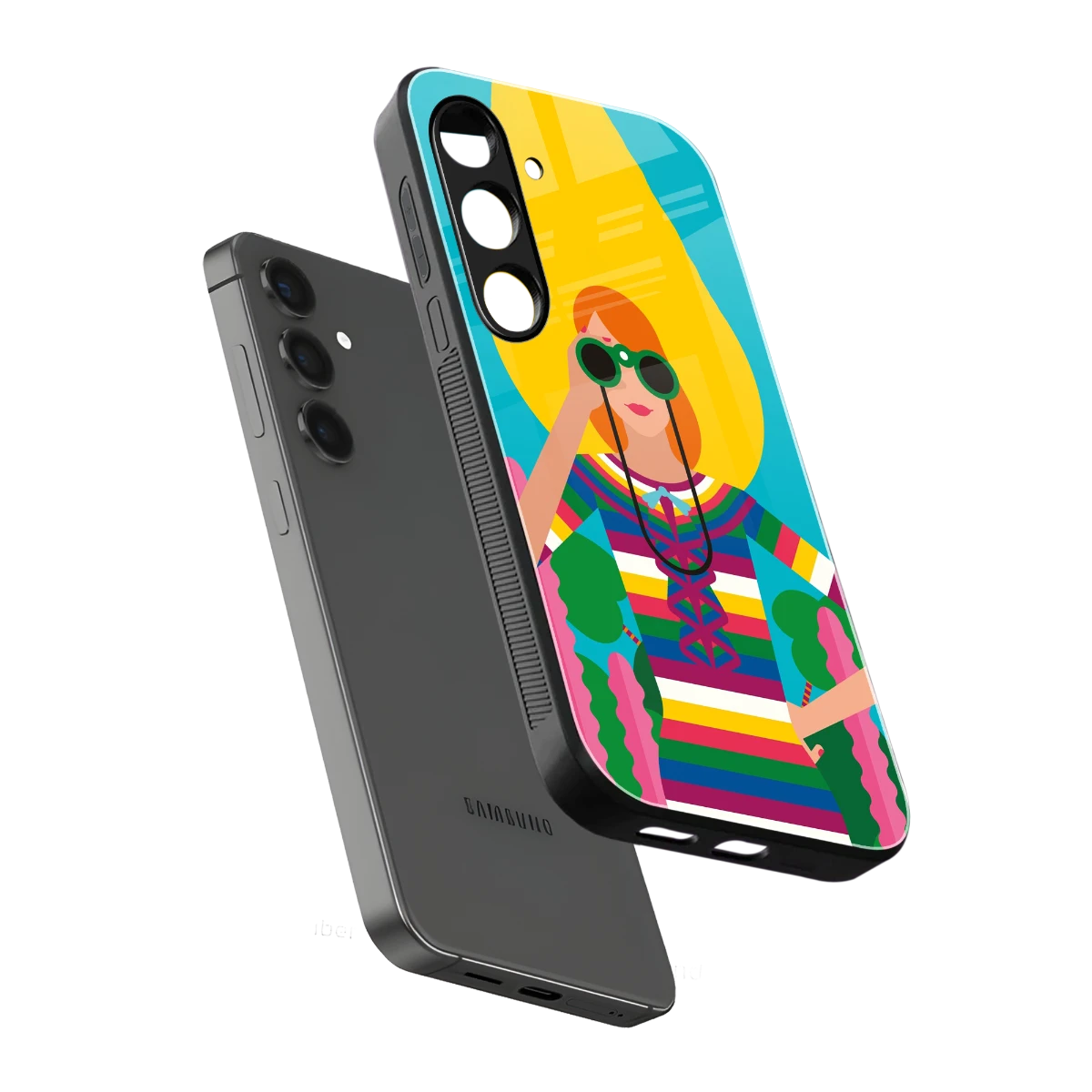 Cosmic Explorer sleek samsung galaxy s24 plus cover with tempered glass back and TPU edges