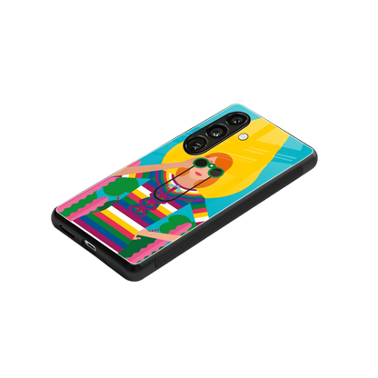 Cosmic Explorer stylish phone case for samsung galaxy s24 | glossy glass and slim fit