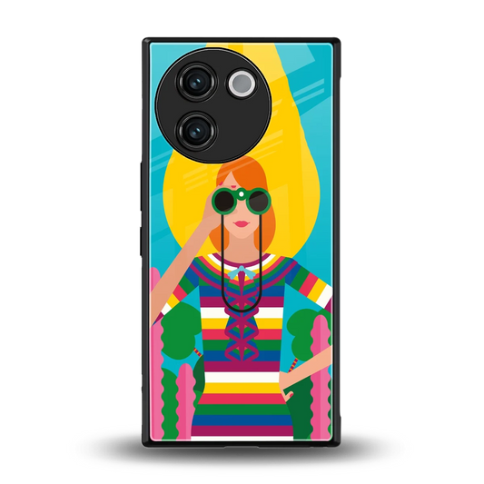 Cosmic Explorer back phone cover | glass case for vivo v30e