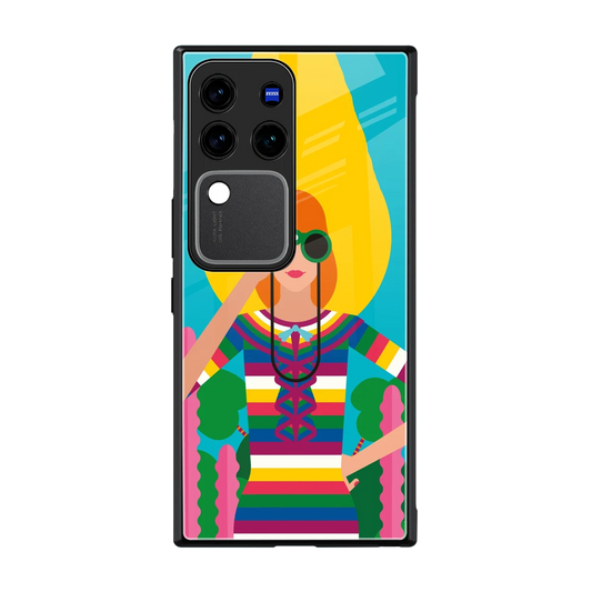 Cosmic Explorer back phone cover | glass case forvivo v30 pro