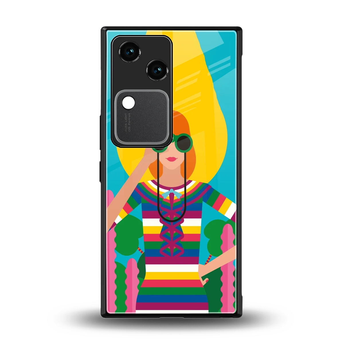 Cosmic Explorer back phone cover | glass case for vivo v30