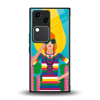 Cosmic Explorer back phone cover | glass case for vivo v30