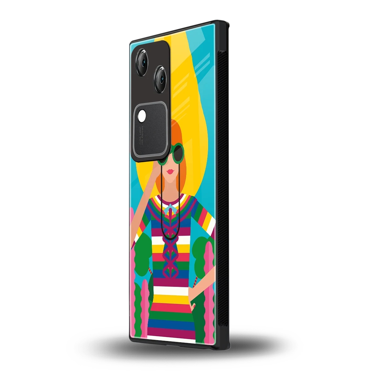 Cosmic Explorer vivo v30 mobile cover | shockproof glass phone case