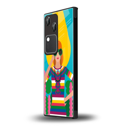 Cosmic Explorer vivo v30 mobile cover | shockproof glass phone case
