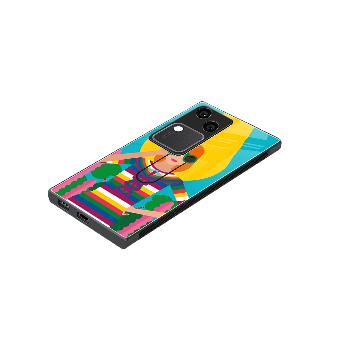 Cosmic Explorer stylish phone case for vivo v30 | glossy glass and slim fit
