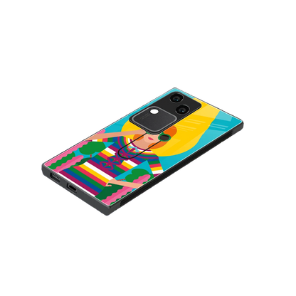 Cosmic Explorer stylish phone case for vivo v30 | glossy glass and slim fit