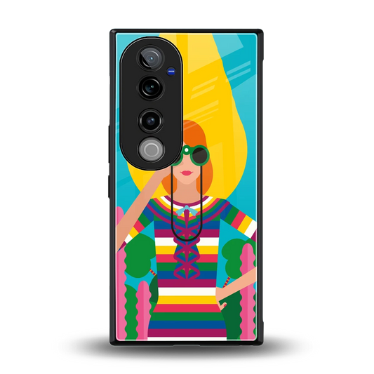 Cosmic Explorer back phone cover | glass case for vivo v40 pro