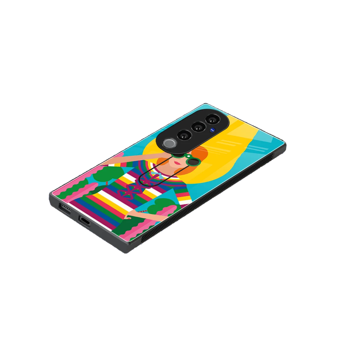 Cosmic Explorer stylish phone case for vivo v40 pro | glossy glass and slim fit