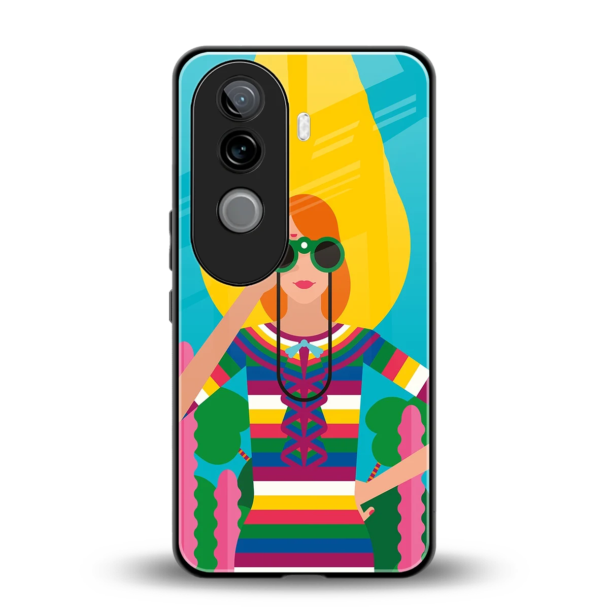 Cosmic Explorer back phone cover | glass case for vivo v40e