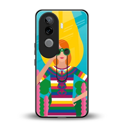 Cosmic Explorer back phone cover | glass case for vivo v40e