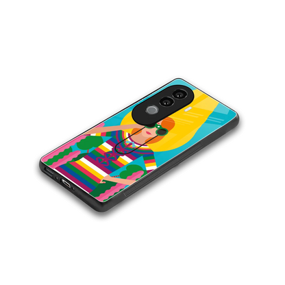 Cosmic Explorer stylish phone case for vivo v40e | glossy glass and slim fit
