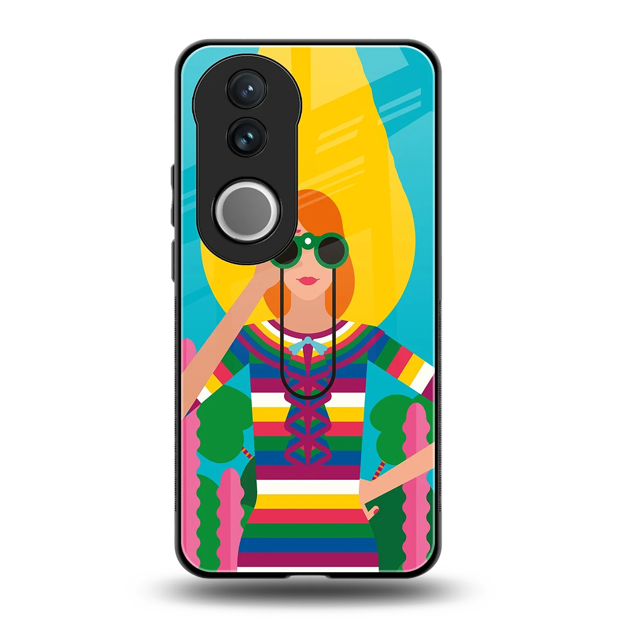 Cosmic Explorer back phone cover | glass case for vivo v50
