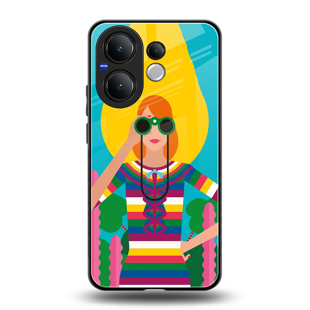 Cosmic Explorer back phone cover | glass case for vivo v60