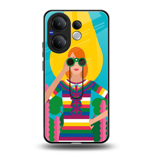 Cosmic Explorer back phone cover | glass case for vivo v60