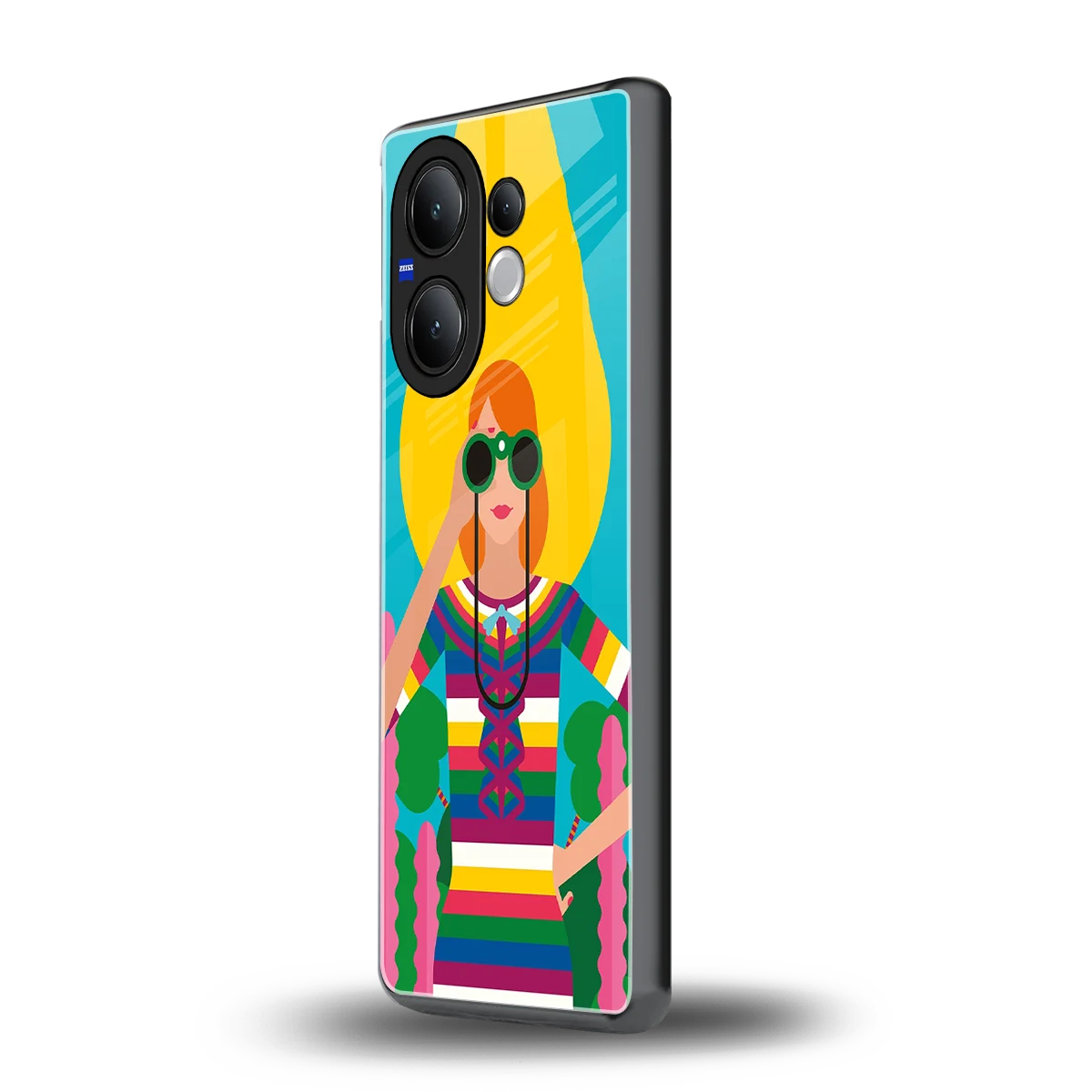Cosmic Explorer vivo v60 mobile cover | shockproof glass phone case