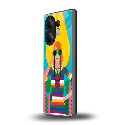 Cosmic Explorer vivo v60 mobile cover | shockproof glass phone case
