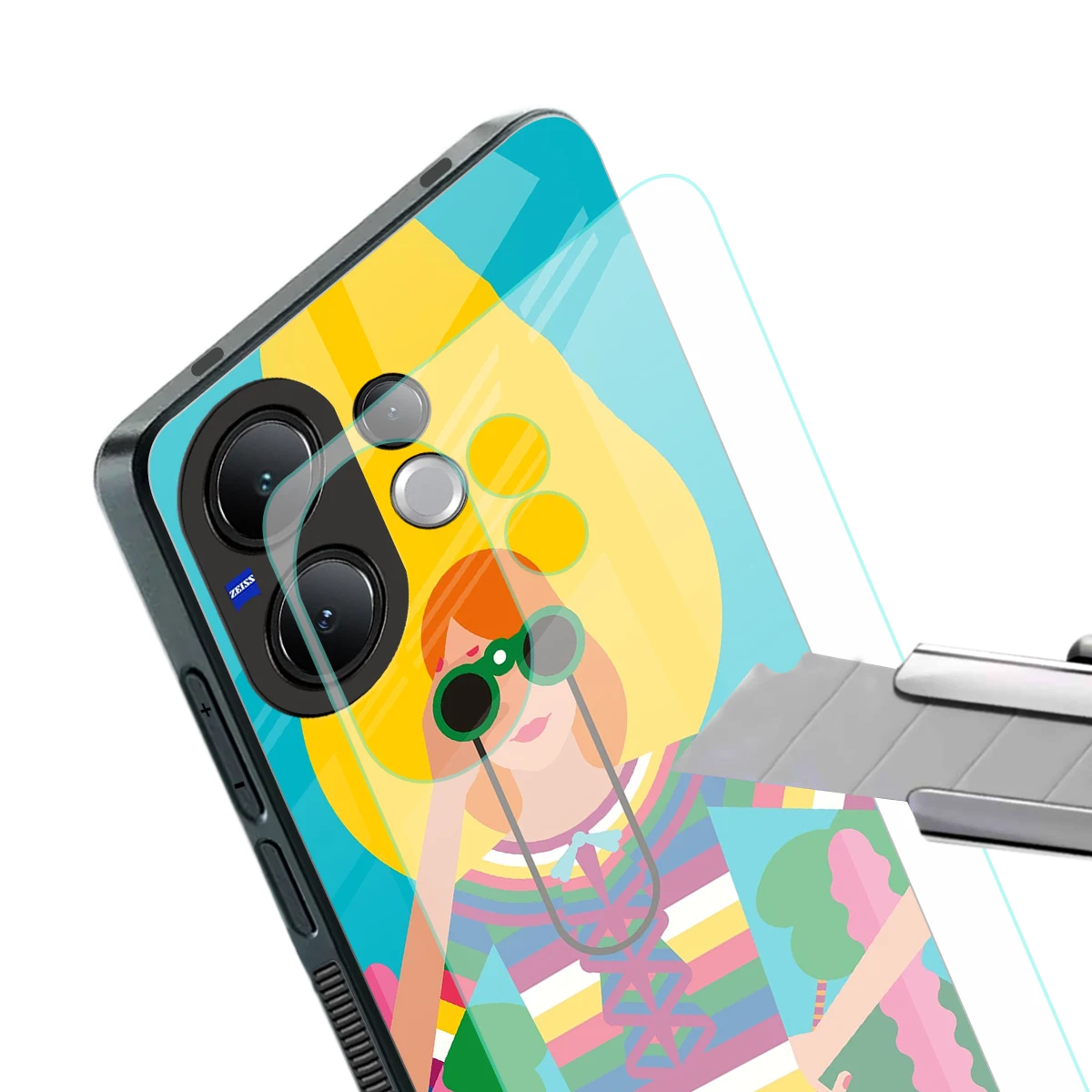 Cosmic Explorer stylish phone case for vivo v60 | glossy glass and slim fit