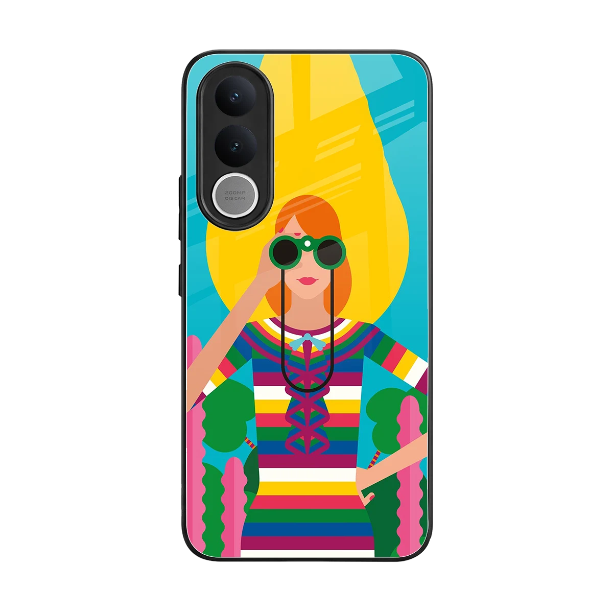 Cosmic Explorer back phone cover | glass case for vivo v70 fe