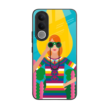 Cosmic Explorer back phone cover | glass case for vivo v70 fe