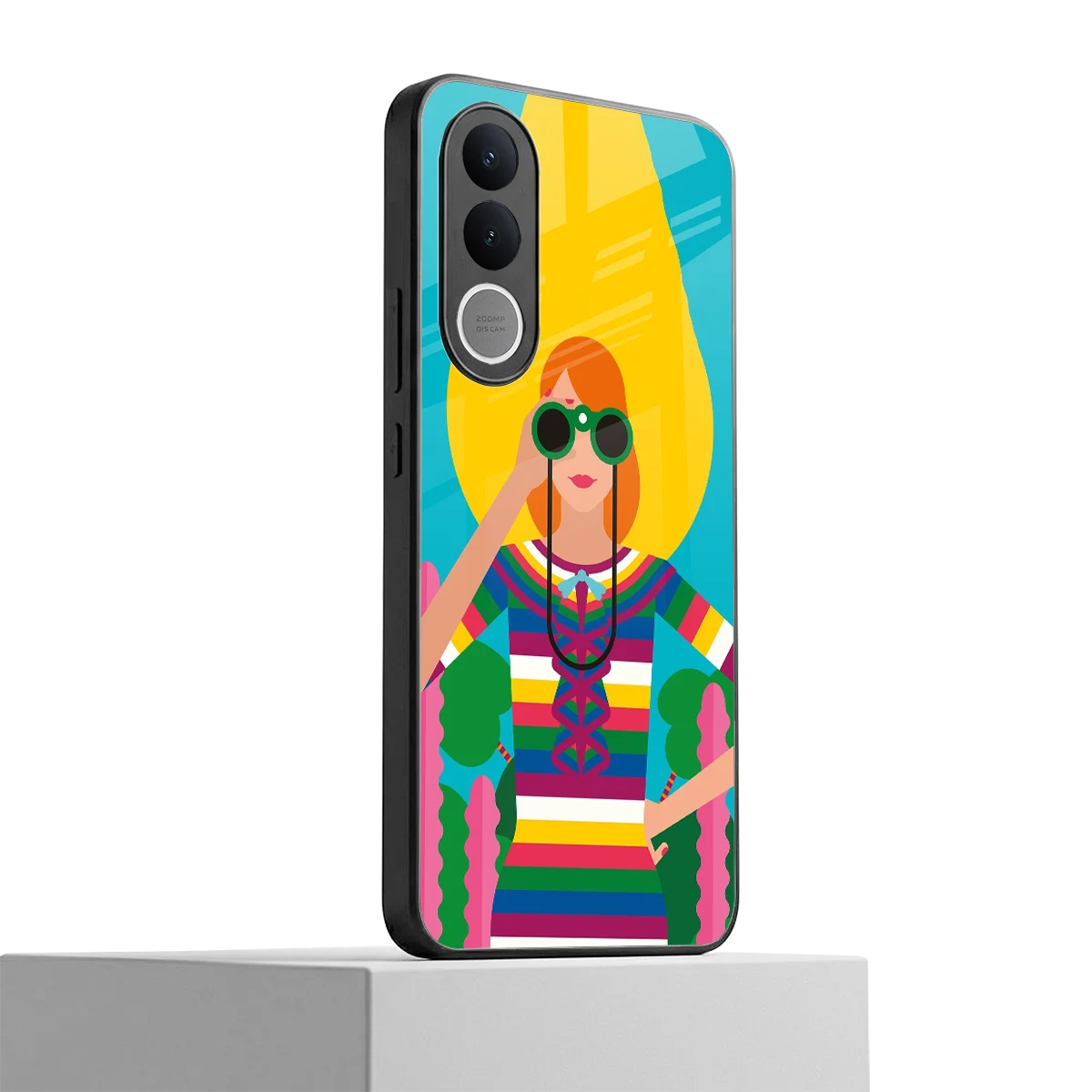 Cosmic Explorer vivo v70 fe mobile cover | shockproof glass phone case