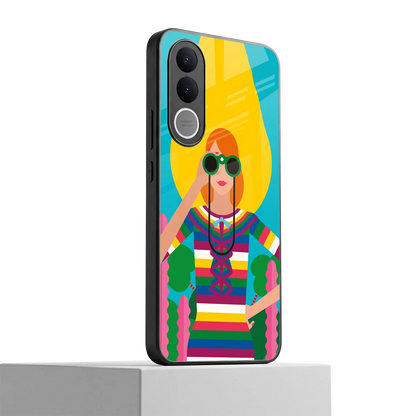 Cosmic Explorer vivo v70 fe mobile cover | shockproof glass phone case