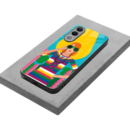 Cosmic Explorer stylish phone case for vivo v70 fe | glossy glass and slim fit