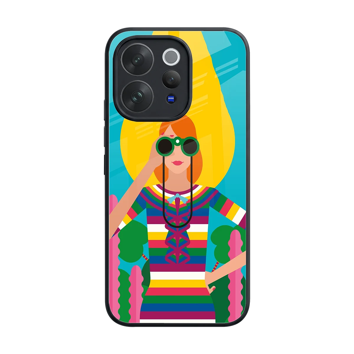 Cosmic Explorer back phone cover | glass case for vivo v70