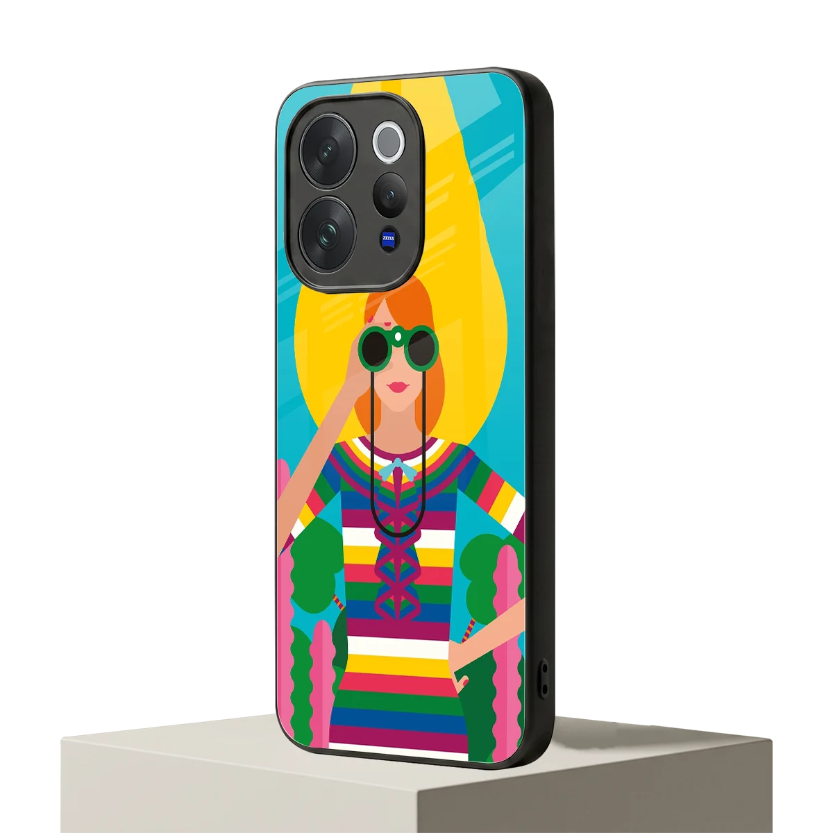 Cosmic Explorer vivo v70 mobile cover | shockproof glass phone case