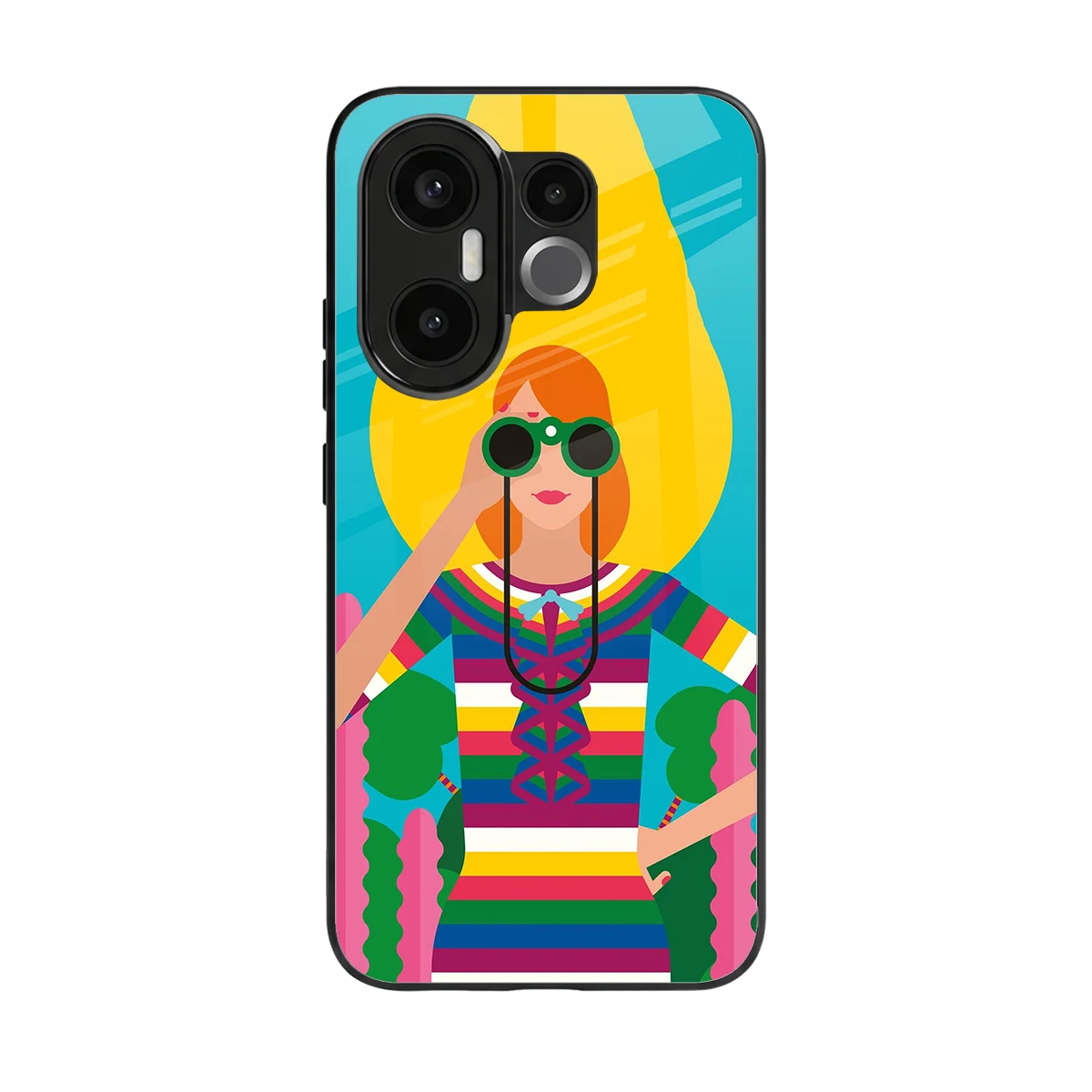 Cosmic Explorer back phone cover | glass case for vivo x200 fe