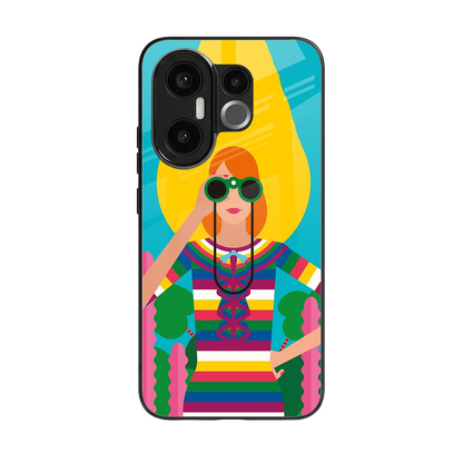 Cosmic Explorer back phone cover | glass case for vivo x200 fe