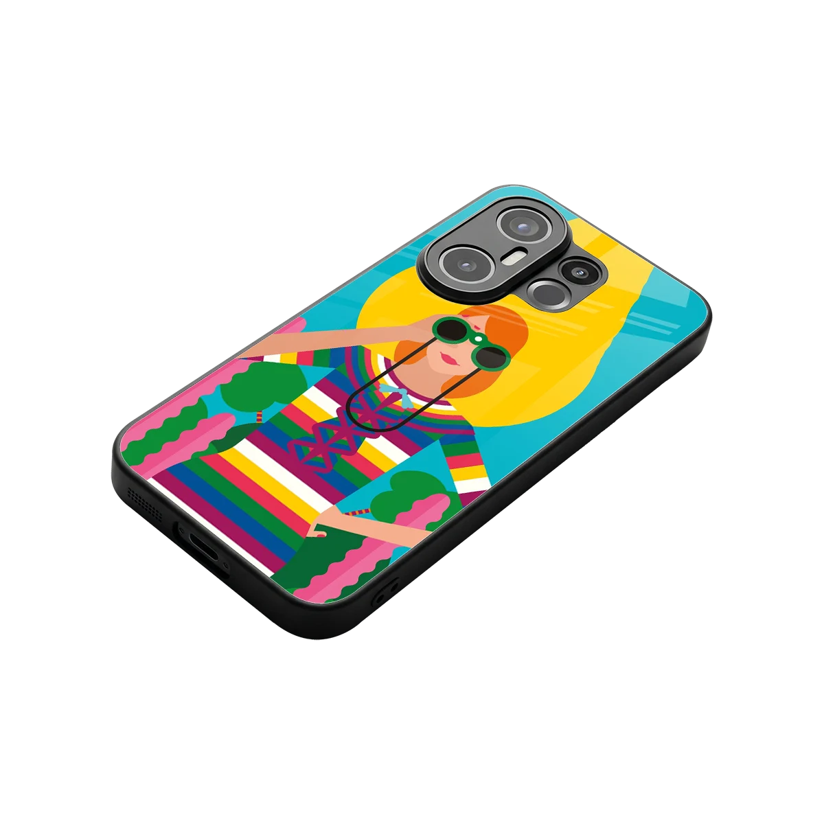 Cosmic Explorer stylish phone case for vivo x200 fe | glossy glass and slim fit