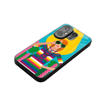 Cosmic Explorer stylish phone case for vivo x200 fe | glossy glass and slim fit