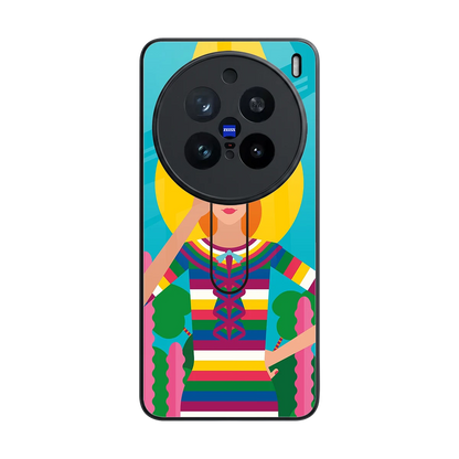 Cosmic Explorer back phone cover | glass case for vivo x200 pro