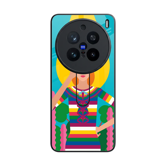 Cosmic Explorer back phone cover | glass case for vivo x200 pro