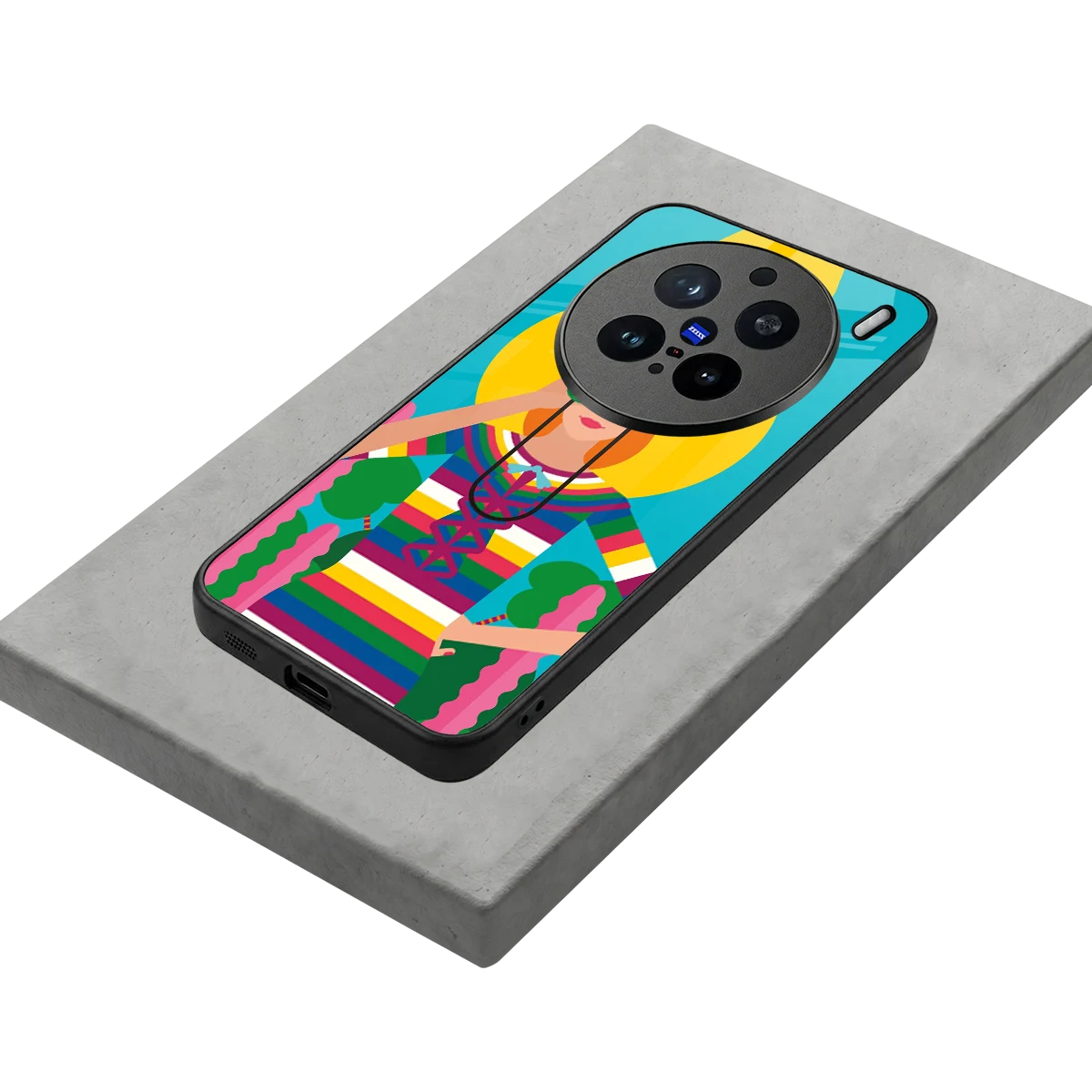 Cosmic Explorer stylish phone case for vivo x200 pro | glossy glass and slim fit