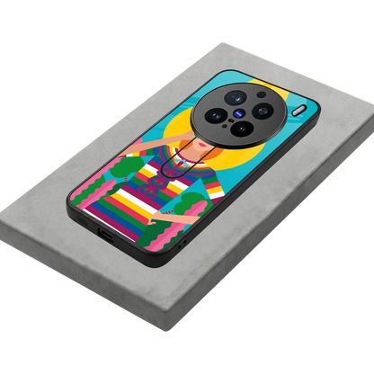 Cosmic Explorer stylish phone case for vivo x200 pro | glossy glass and slim fit