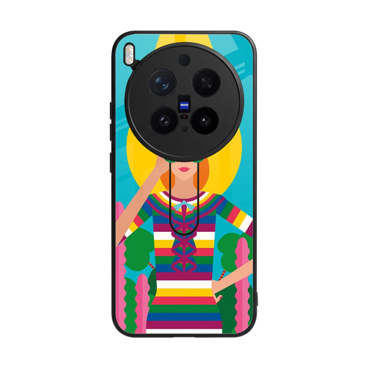 Cosmic Explorer back phone cover | glass case for vivo x300 pro