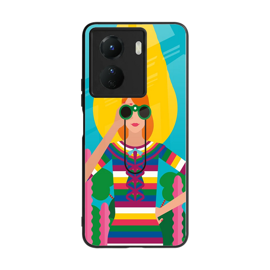 Cosmic Explorer back phone cover | glass case for vivo y16