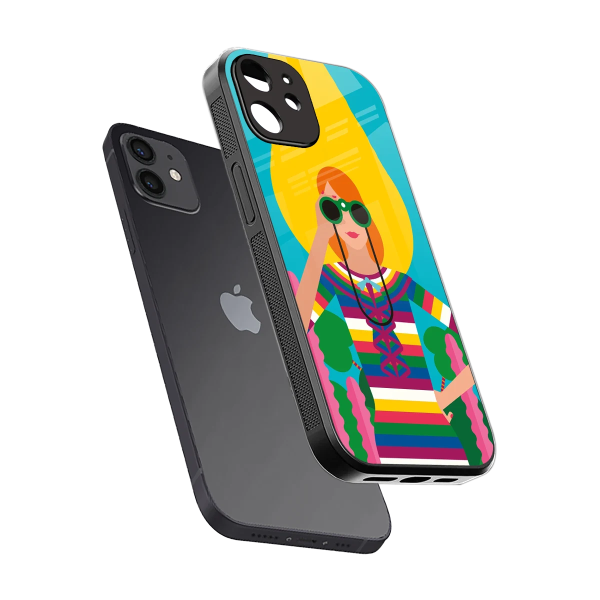 Cosmic Explorer sleek iphone 12 cover with tempered glass back and TPU edges