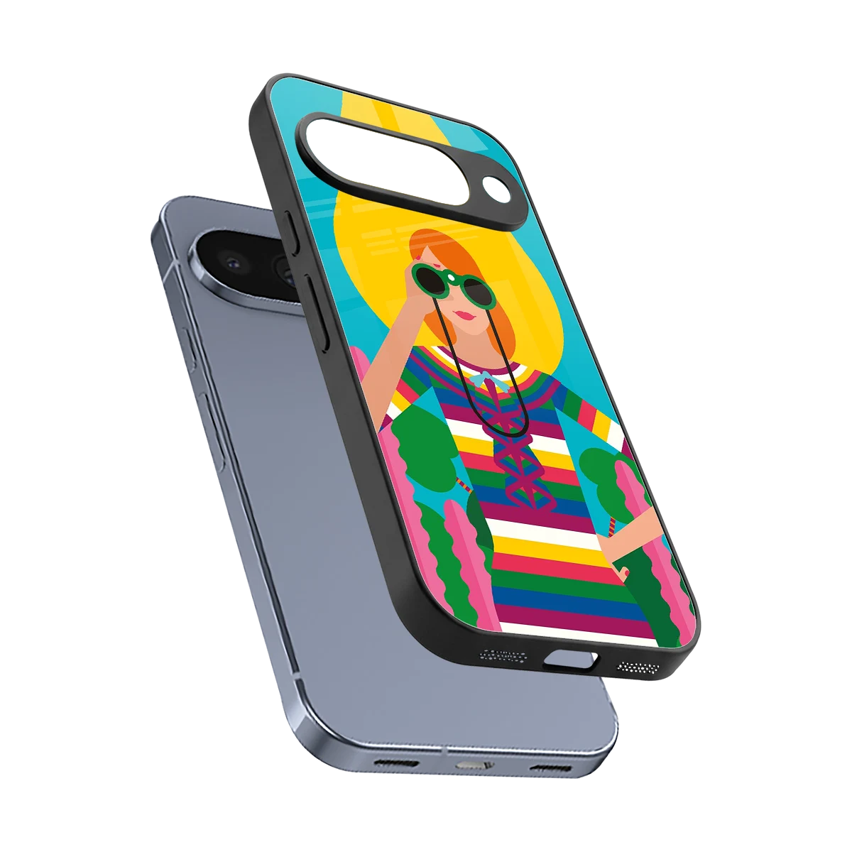Cosmic Explorer sleek google pixel 10 cover with tempered glass back and TPU edges