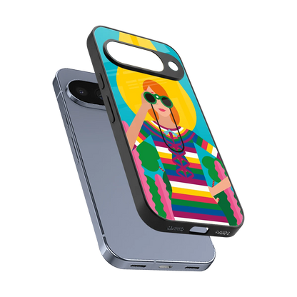 Cosmic Explorer sleek google pixel 10 cover with tempered glass back and TPU edges