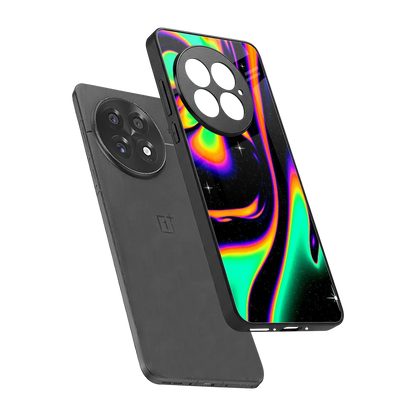 Cosmic Mirage sleek oneplus 13 cover with tempered glass back and TPU edges