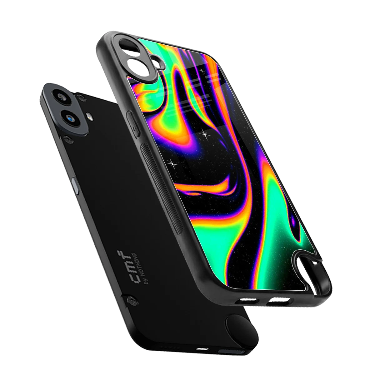 Cosmic Mirage sleek cmf nothing phone 1 cover with tempered glass back and TPU edges